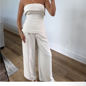 Linen pant and top matching set
